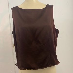 Brown sleeveless gap top